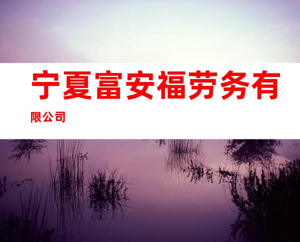 宁夏富安福劳务有限公司